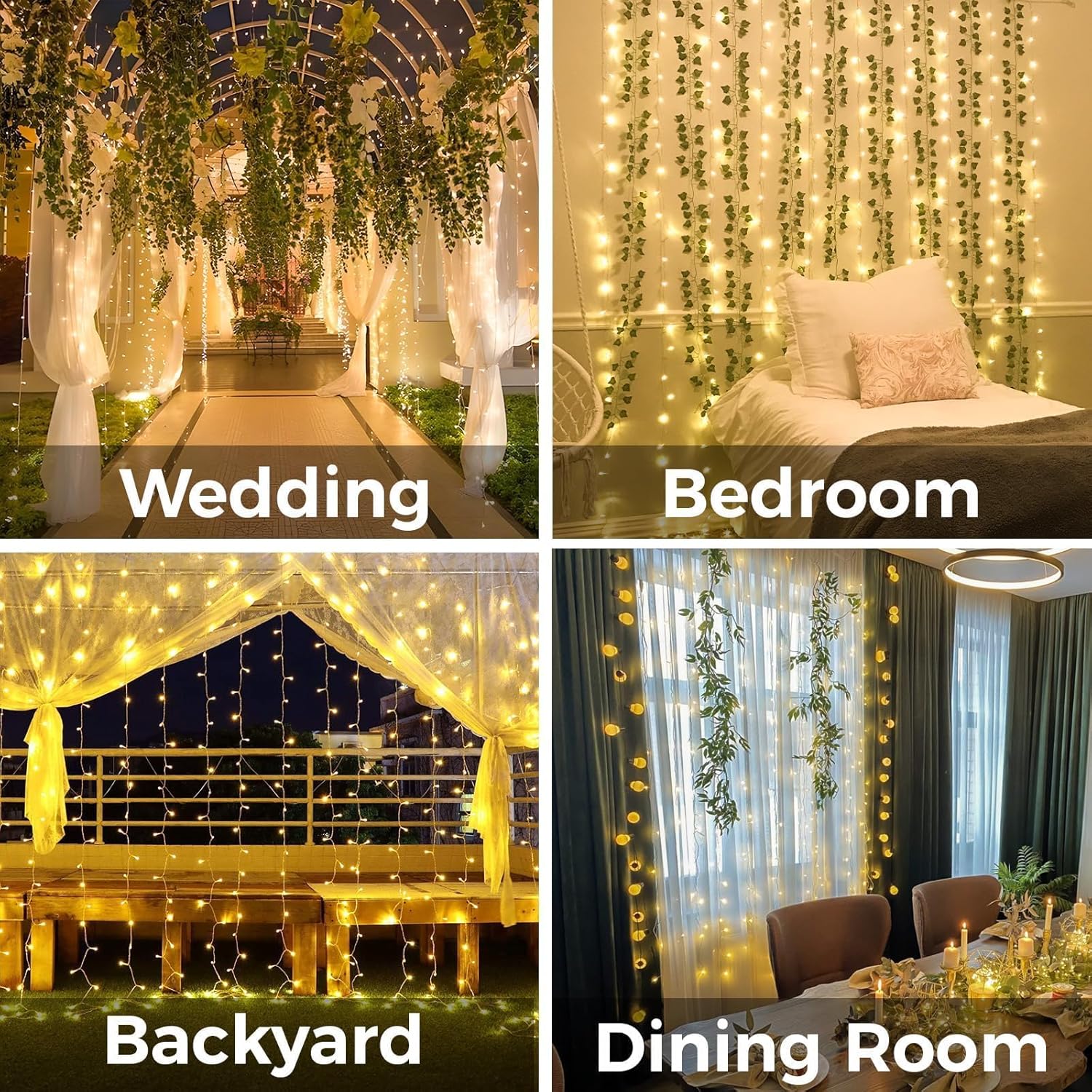 Curtain Lights For Bedroom 200 - Led Fairy String Lights ulasan dan harga