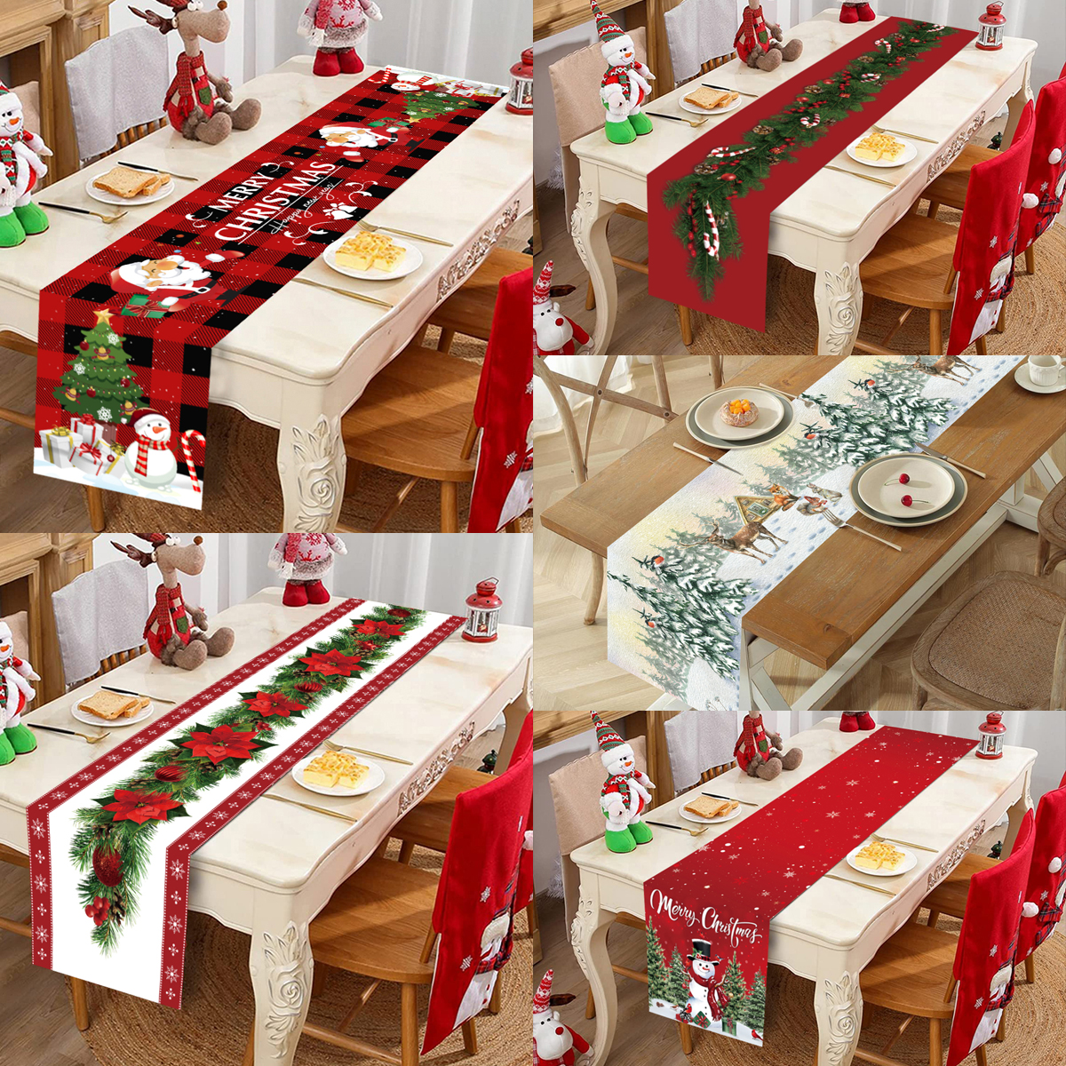 Christmas Table Runner Merry C - Christmas Table Runner ulasan dan harga