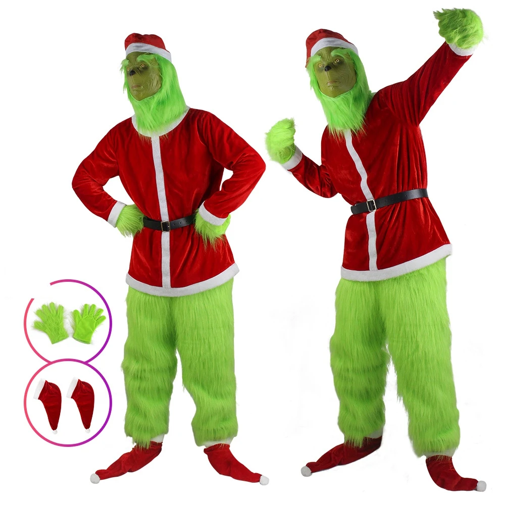 Merry Christmas Grinch Cosplay - Elf Costume Christmas ulasan dan harga