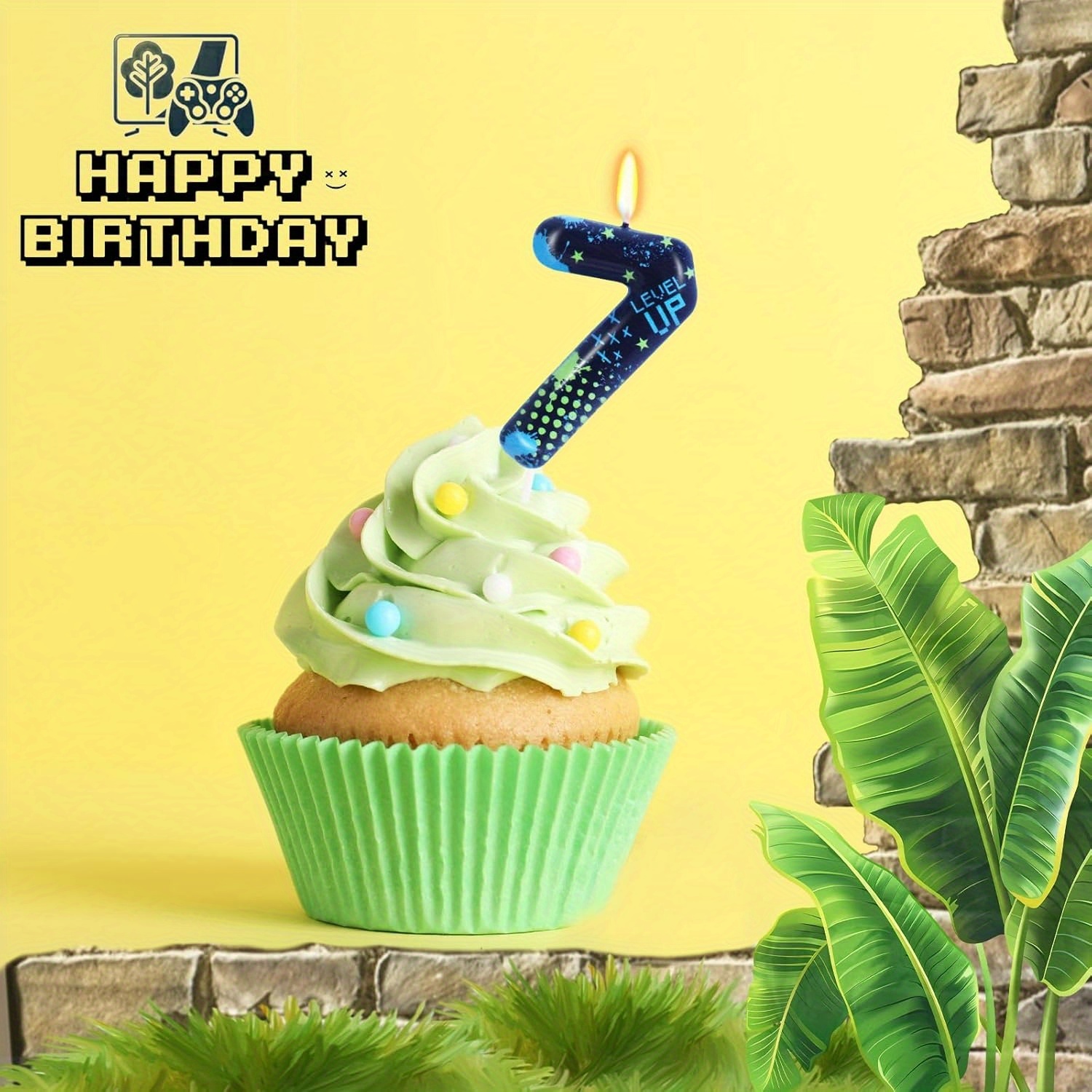 Blue Game Boy 0-9 Birthday Can - Holiday Candle Set ulasan dan harga