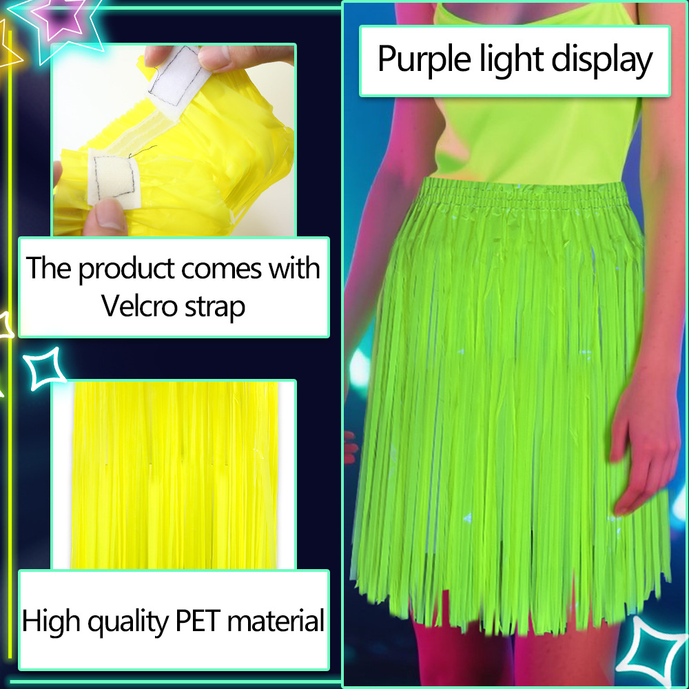 Neon Fluorescent Tinsel Skirt, - Tinsel Garland Decoration ulasan dan harga