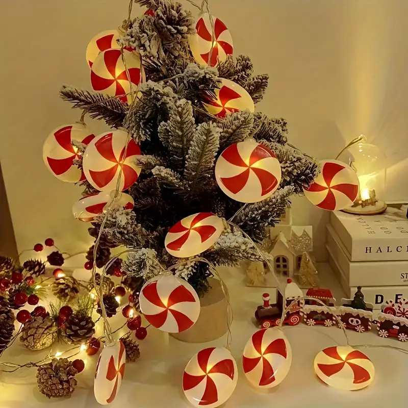 6m 40 LEDS Festive Candy Cane  - Led Fairy String Lights ulasan dan harga
