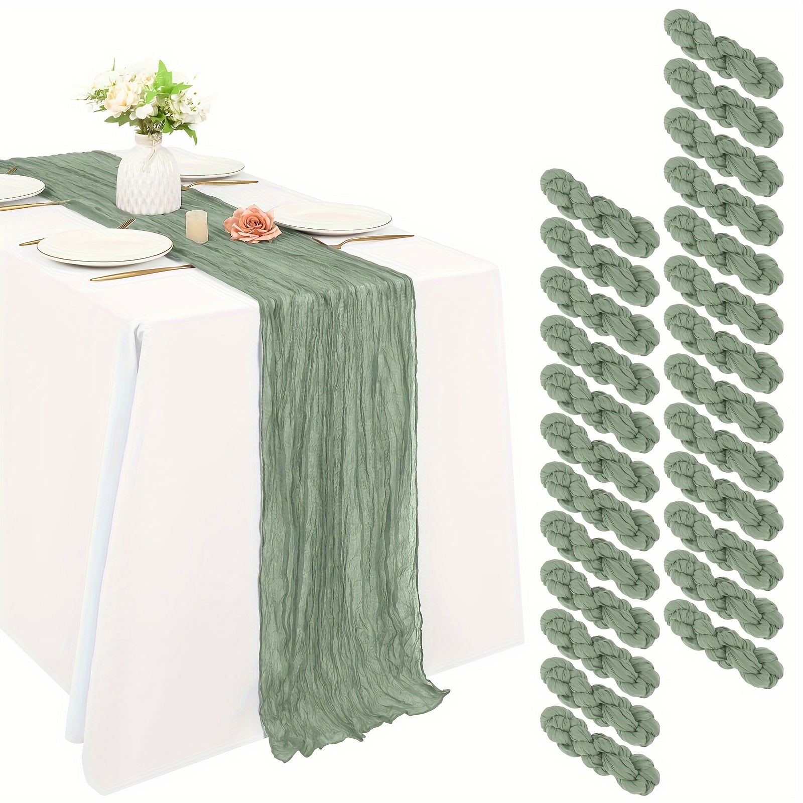 Of 25 Black Cheesecloth Table  - Christmas Table Runner ulasan dan harga