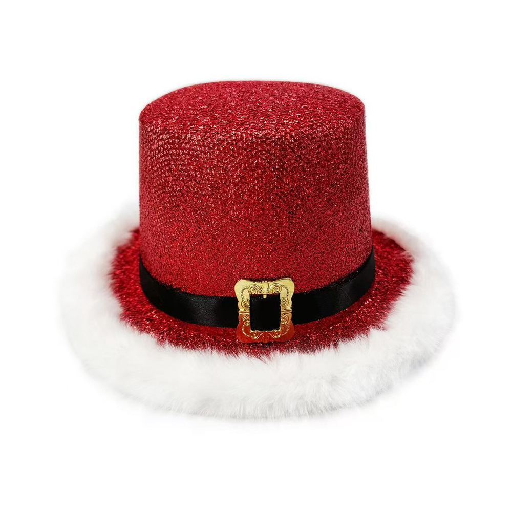 Santa Claus Cap Green Christma - Santa Hat Plush ulasan dan harga