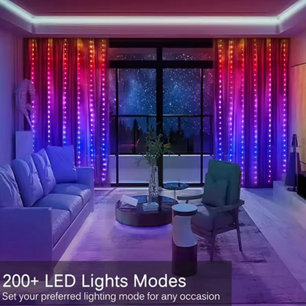 3M RGB Smart LED Curtain Light - Led Fairy String Lights ulasan dan harga