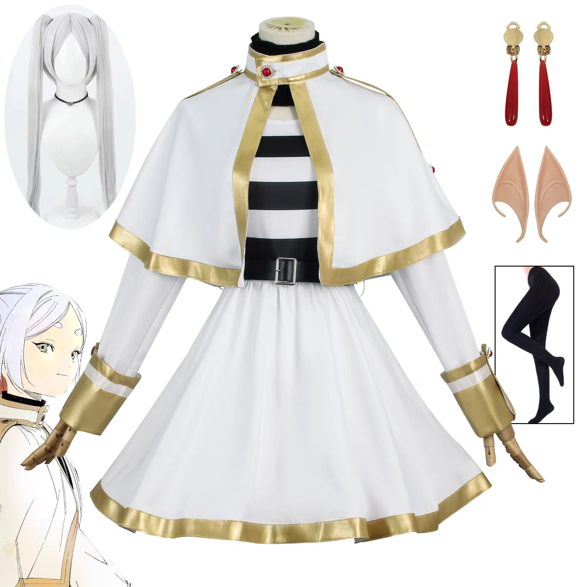 Sousou No Frieren Anime Cospla - Elf Costume Christmas ulasan dan harga