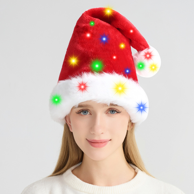 Christmas hat LED light plush  - Santa Hat Plush ulasan dan harga